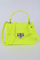 Tonal Studded Top Handle Swing Bag