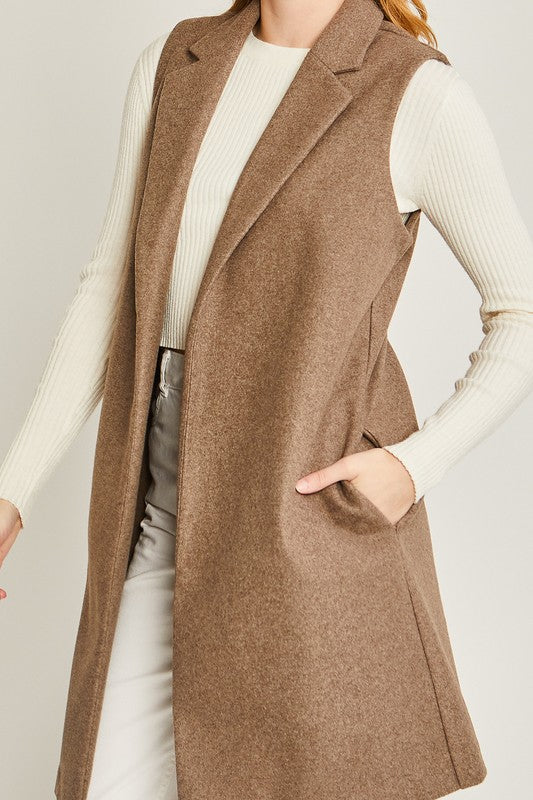 JQ Fleece Long Line Vest Outerware