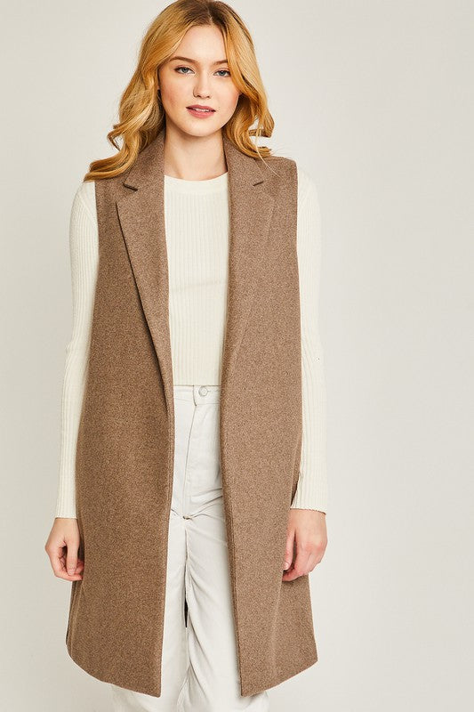 JQ Fleece Long Line Vest Outerware