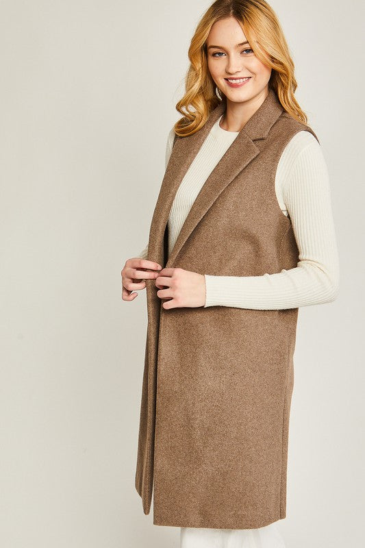 JQ Fleece Long Line Vest Outerware