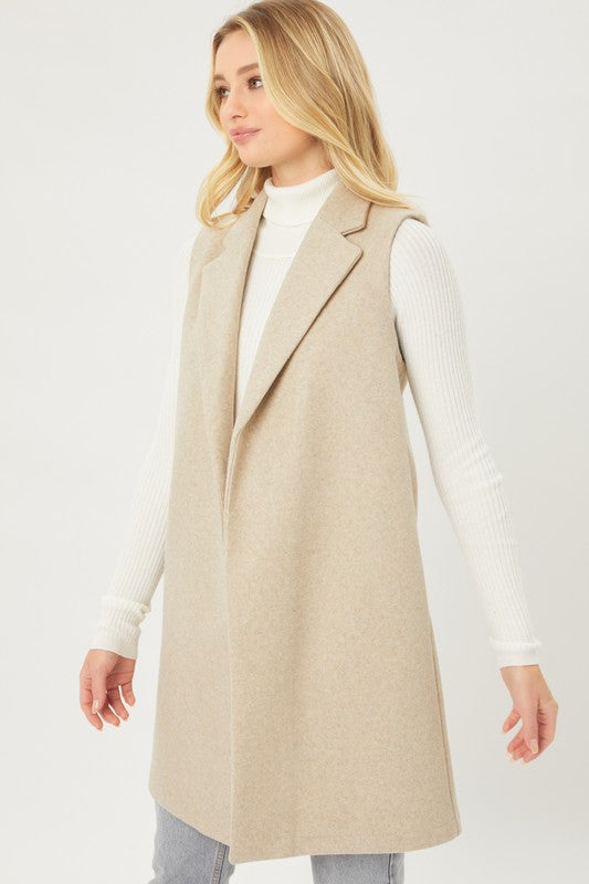 JQ Fleece Long Line Vest Outerware