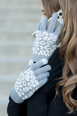 Leopard Stretch Touch Gloves