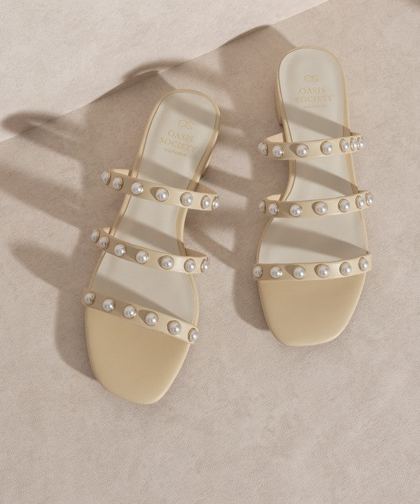 OASIS SOCIETY Valerie - Pearl Flat Sandals