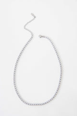 Round Stone Tennis Necklace