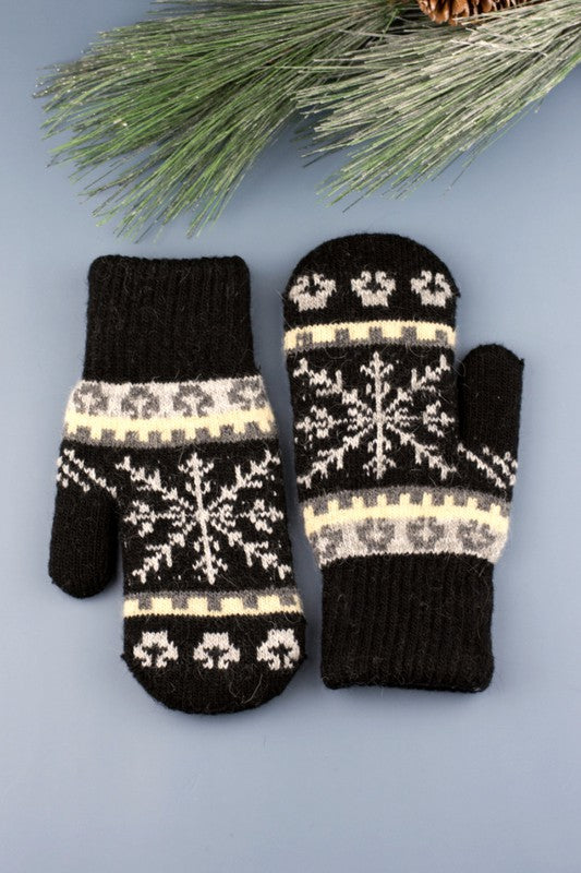 Nordic Snowflake  Mittens