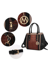 MKF Collection Daisy Croco Satchel & Wallet by Mia