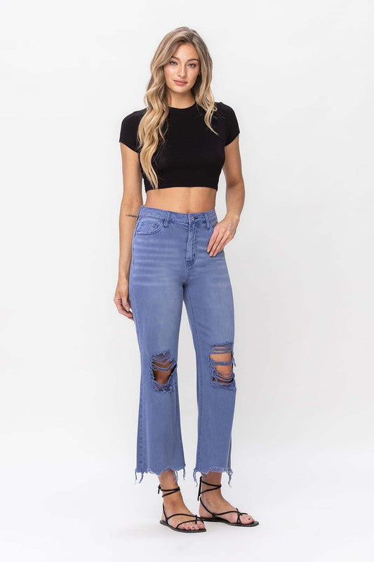 90"s Vintage Crop Flare Jeans