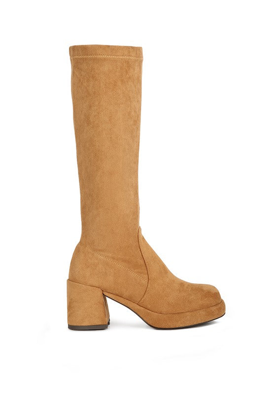 Morpin Stretch Suede Calf Boots