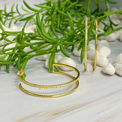 Doubled Open Top Hoop Earrings