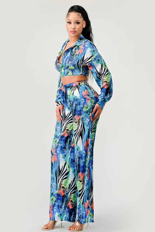 Tropical Mirage Palazzo Set