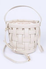 2 In 1 Open Weaved Bucket Swing Bag