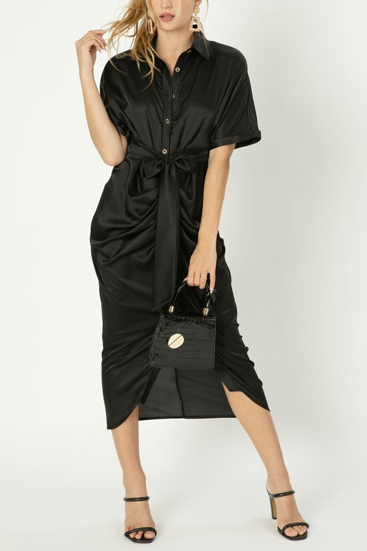 Wrap dress Satin