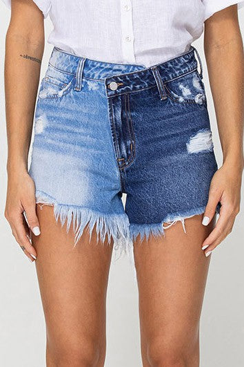 CRISS CROSS WAISTBAND SUPER HIGH RISE SHORTS