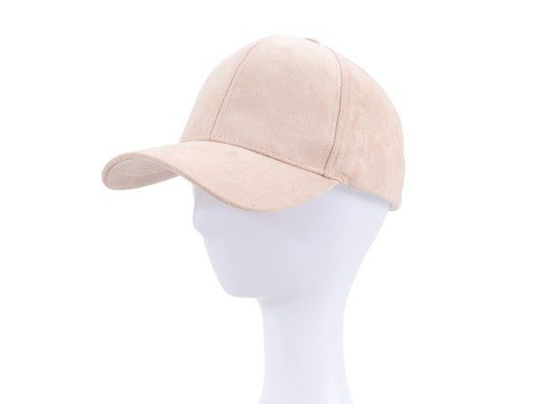 SUEDE FELT BASEBALL CAP