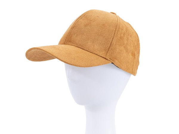 SUEDE FELT BASEBALL CAP