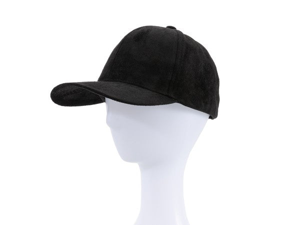 SUEDE FELT BASEBALL CAP